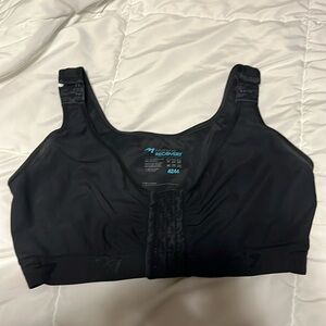 Marena Recovery bra. Front close. Black. Size 4240